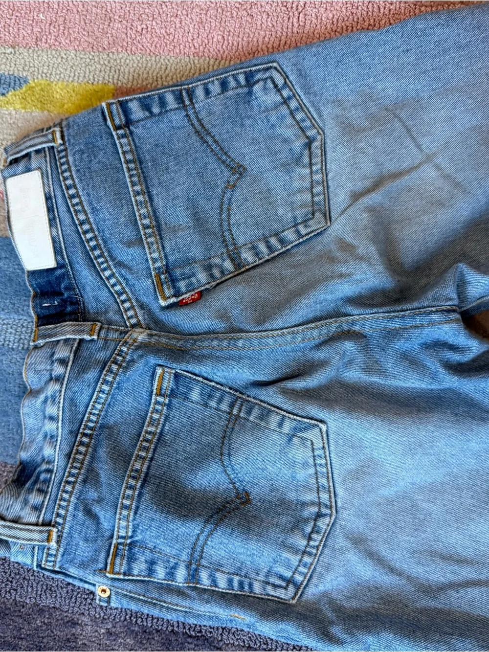 Re/Done High-Rise Button-Fly Light Blue Denim Jeans